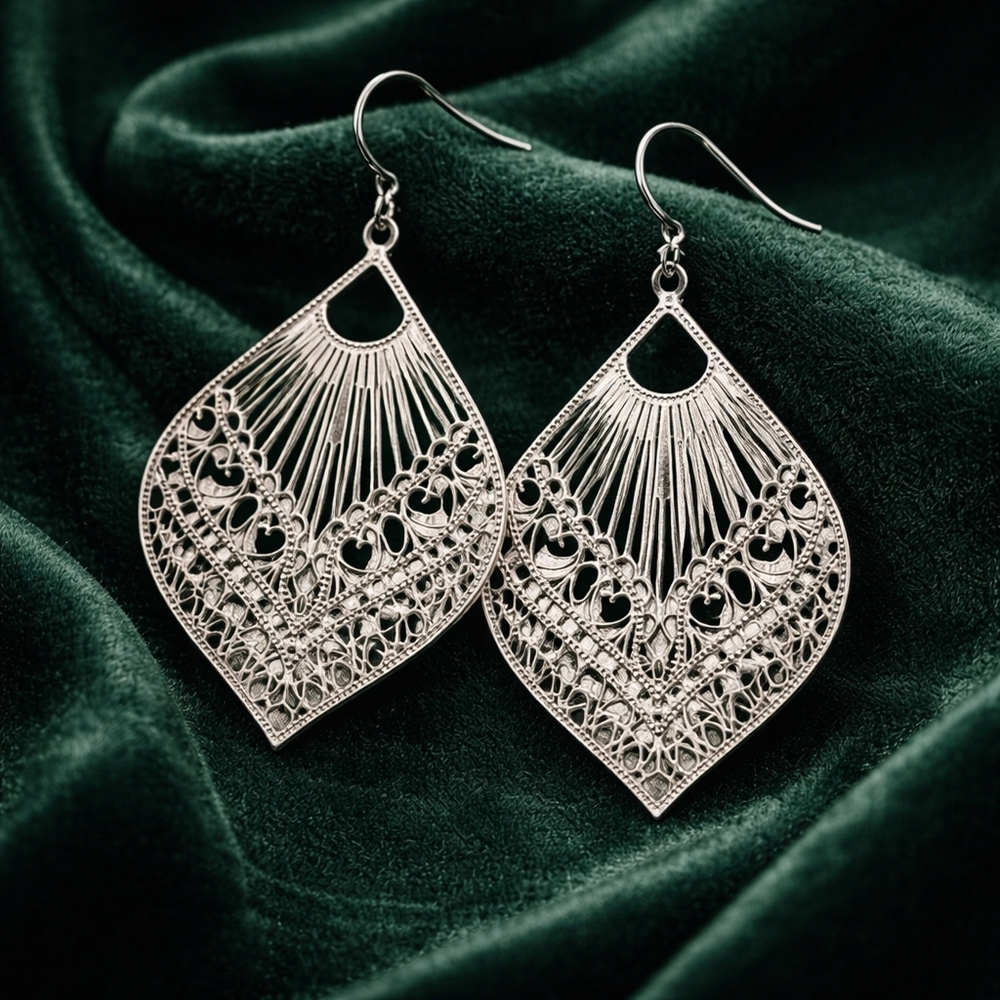 Earrings Intricate Silver Earrings